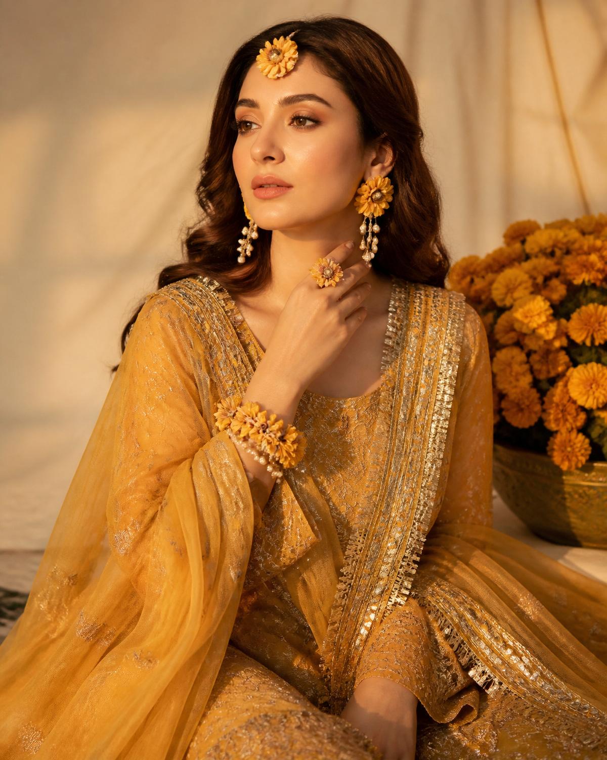 Sunlit Mehendi Dress